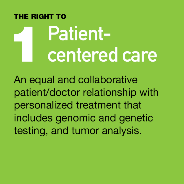 GBM Right #1: patient-centered care