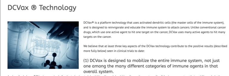 Graphic about DC Vax for GBM