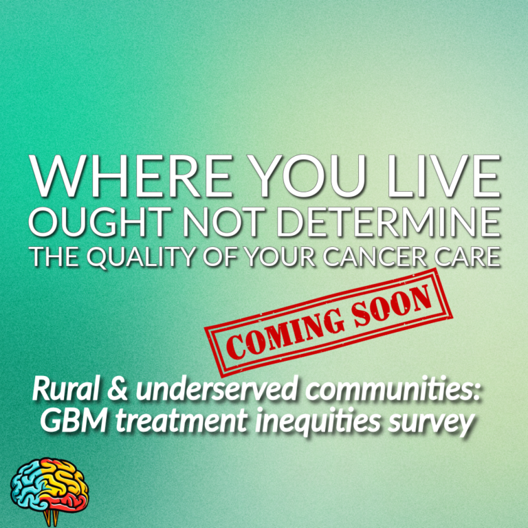 Coming soon: survey of rural GBM patients to show treatment disparities