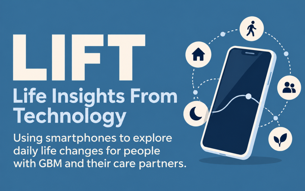 LIFT — Life Insights From Technology. Using smartphones to explore daily life changes for people with GBM and their care partners.